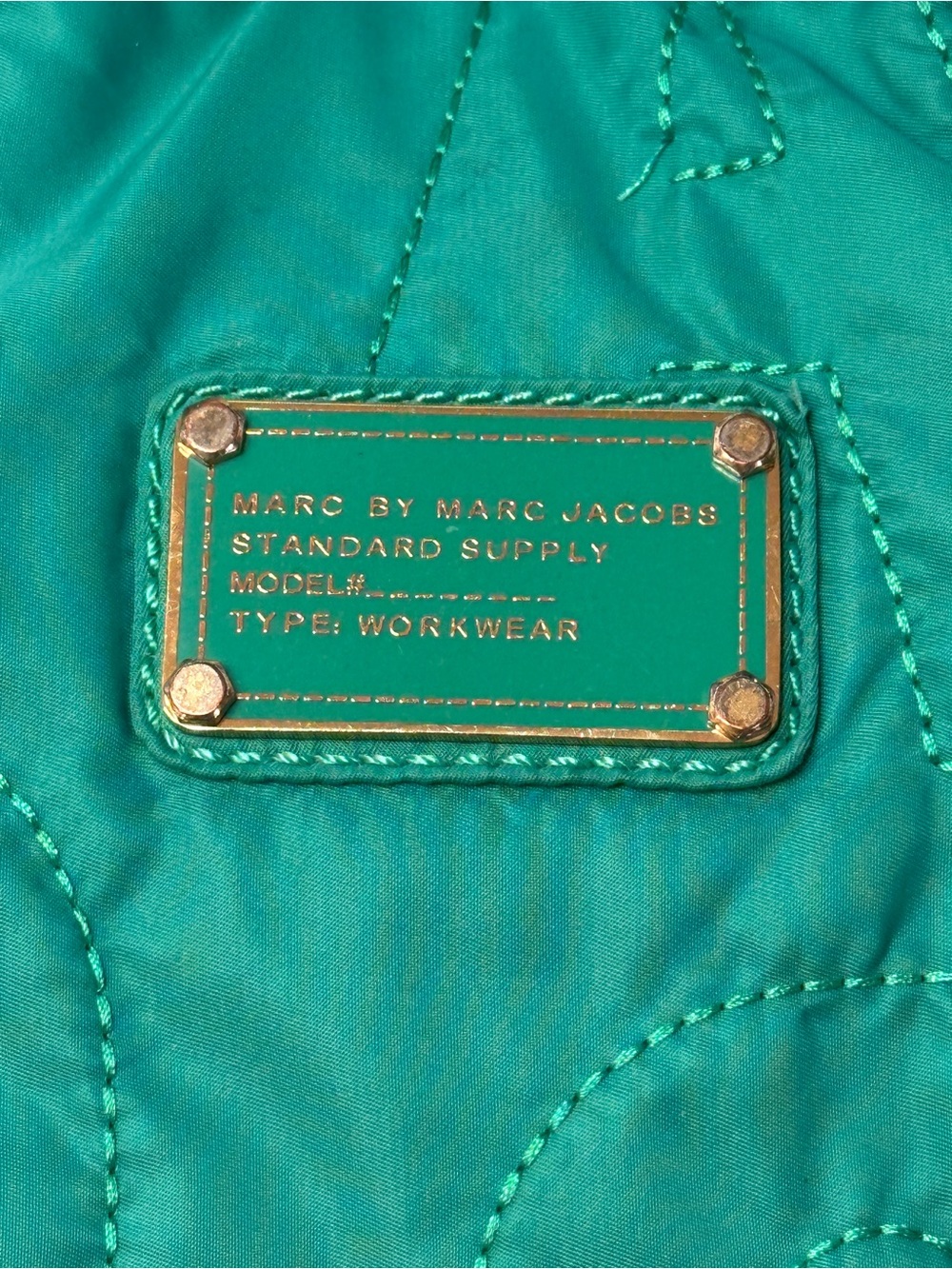 Marc by Marc Jacobs Teal Quilted Knot-Handle Tote - Picture 2 of 7
